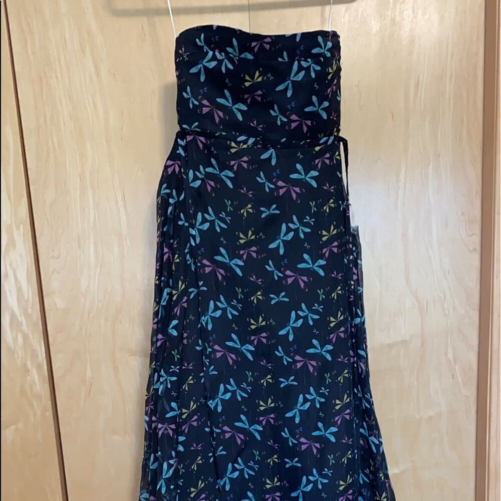 ROCHAS Strapless long dress - dragon fly pattern - Picture 4 of 16